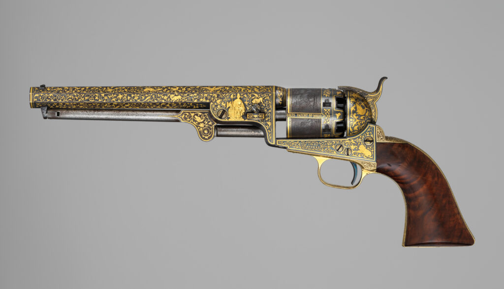 Revolver Colt mod.1851 Navy con intarsi in oro (numero di serie 20133)